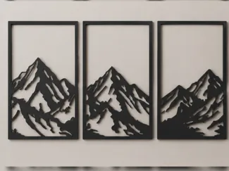 Mountain wall art decor