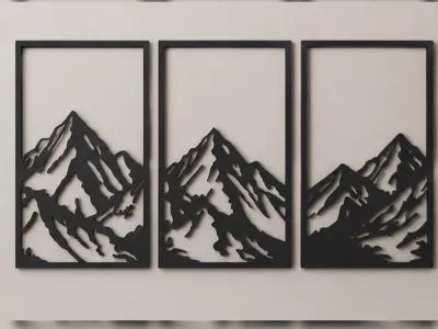 Mountain wall art decor
