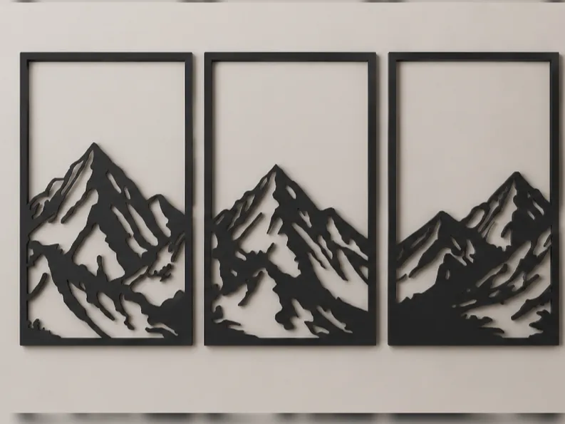 Mountain wall art decor
