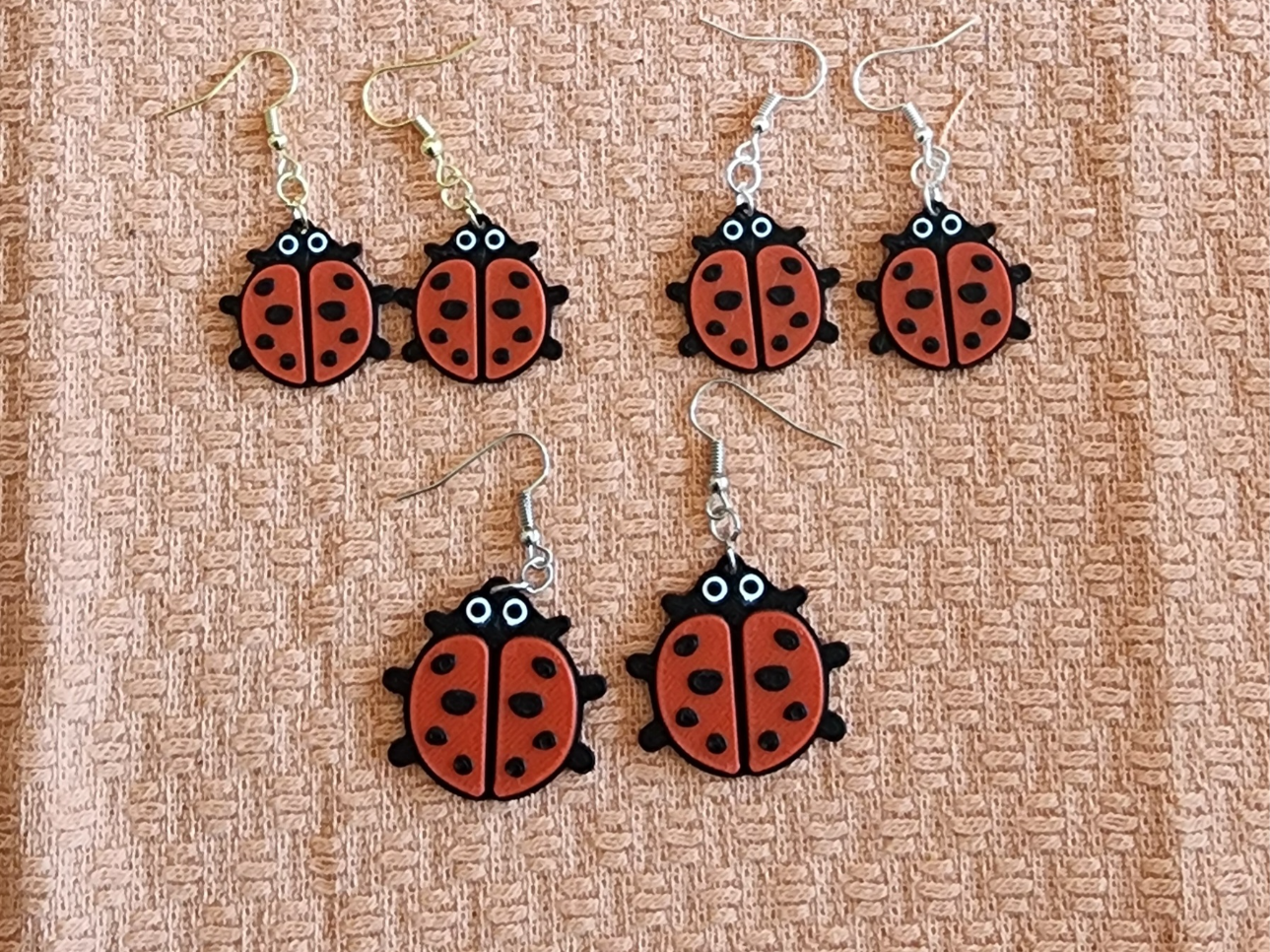 Ladybug Earrings Free Commercial Use