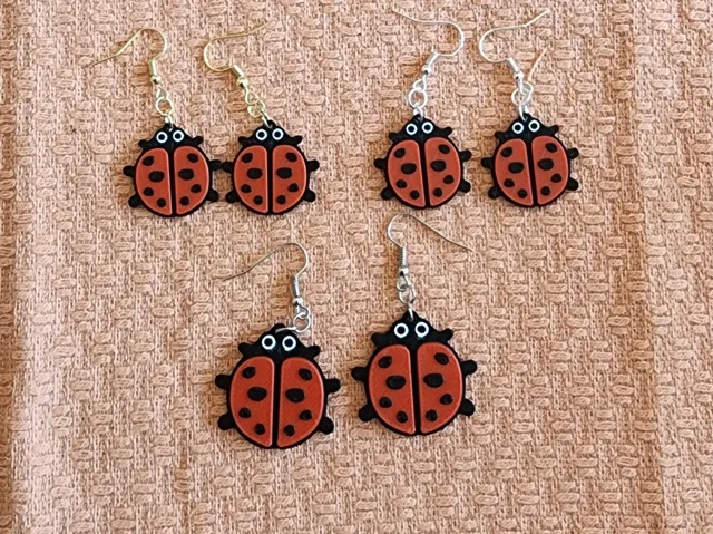 Ladybug Earrings Free Commercial Use