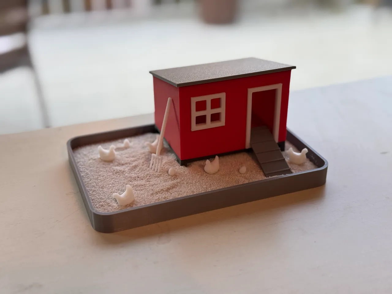 Cute Chicken Coop Zen Garden view 4