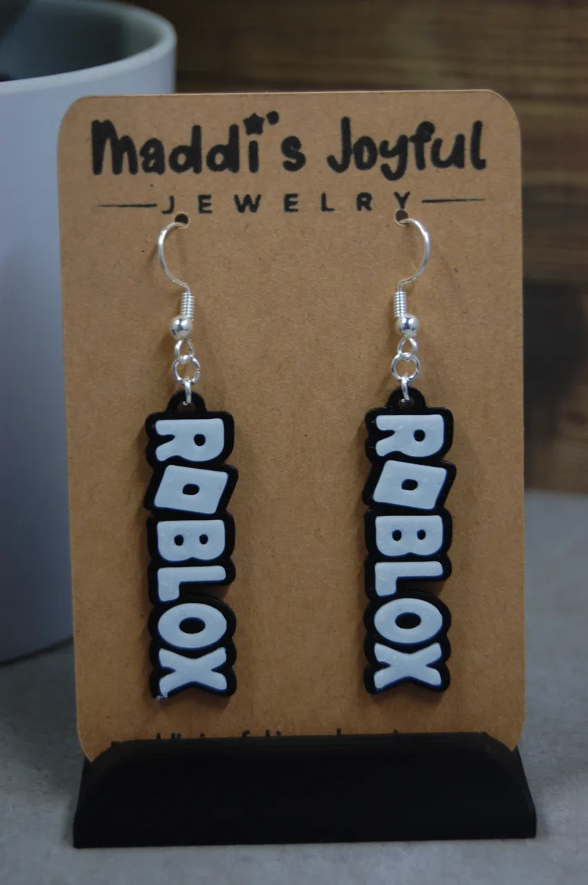 Roblox Logo Earrings view 3