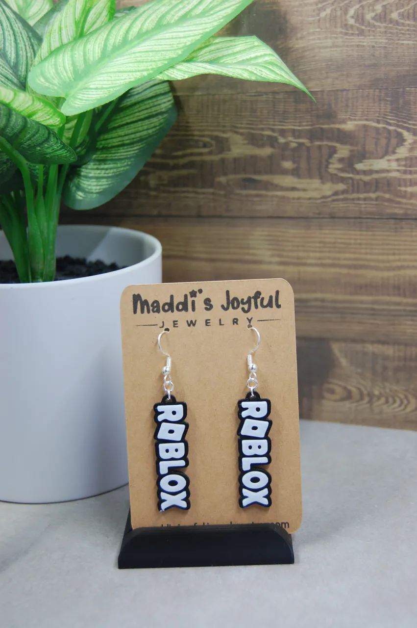 Roblox Logo Earrings view 2
