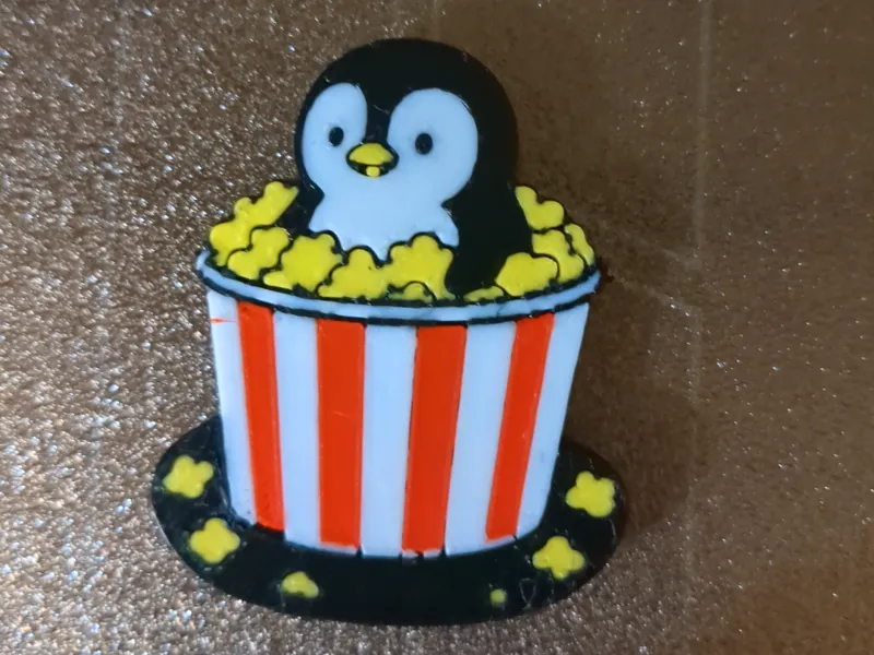 Popcorn Penguin Magnet