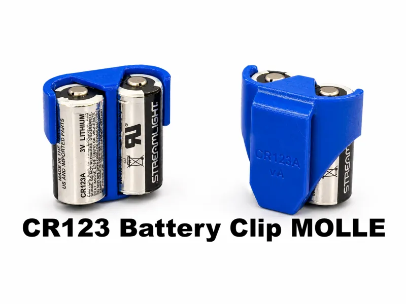 CR123 Battery Clip MOLLE