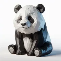 Panda géant low poly — photo 2