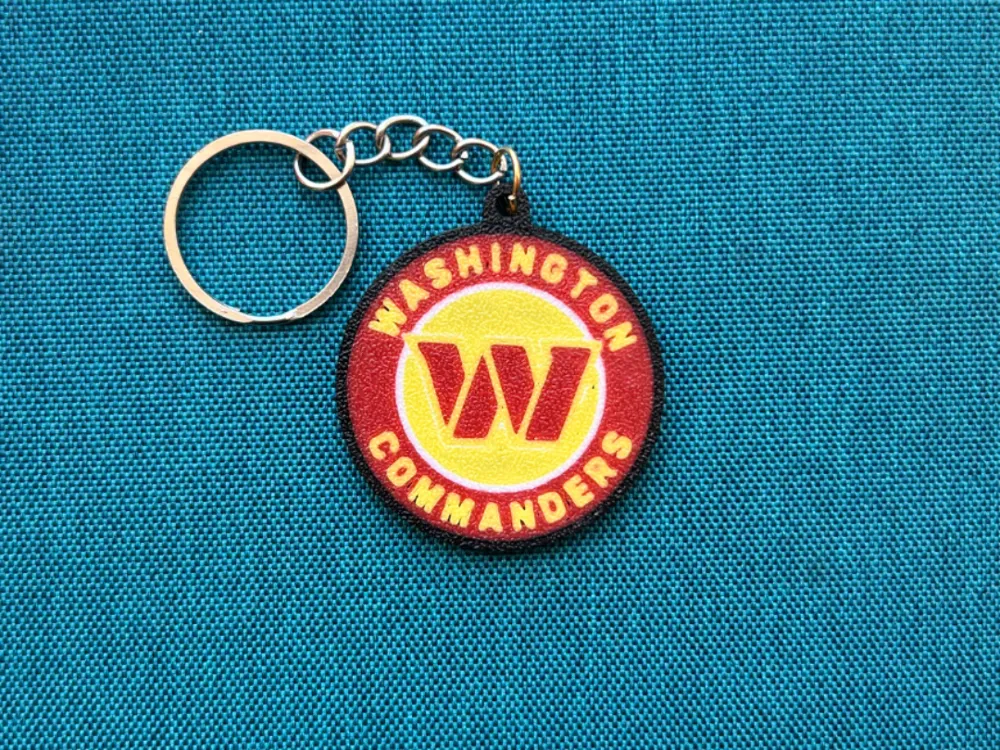 Washington Commanders Keychain - Free 3D Print Model - MakerWorld