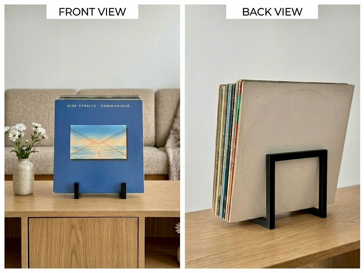 Minimalist Vinyl Record Stand (Scandinavian Style)