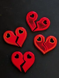 Pendentif cœur brisé Saint-Valentin — photo 7
