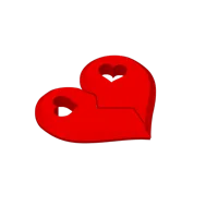 Pendentif cœur brisé Saint-Valentin — photo 3