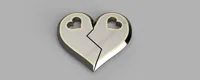 Pendentif cœur brisé Saint-Valentin — photo 1
