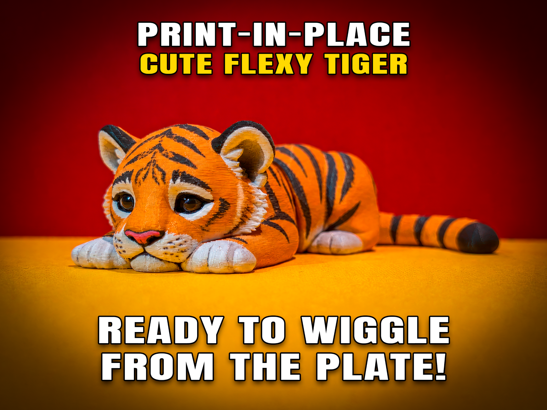 Cute Flexy Tiger (Articulated Fidget Toy)