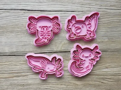 Axolotl Cokie Cutter Set Cute Aquatic Design