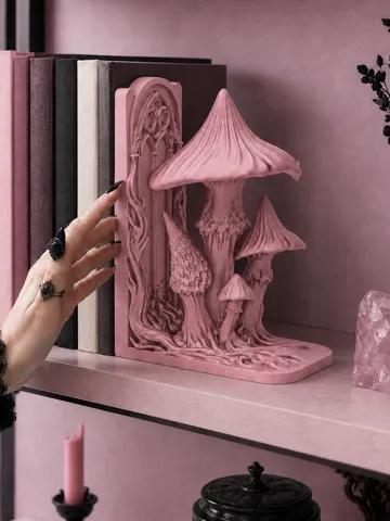 Estante o repisa: Goth Mushroom Forest Gothic Bookend Shelf Decor — vista de referencia 2