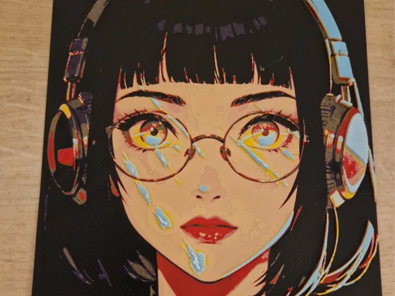 Hueforge Anime Headset Portrait