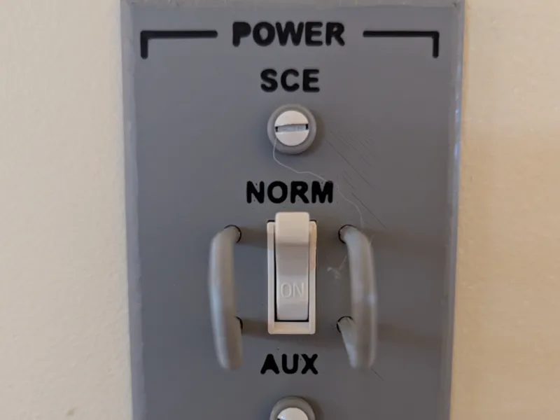 SCE to AUX Light Switch Plate