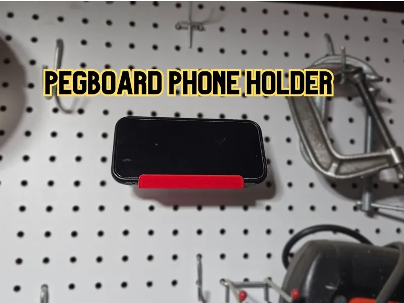 Pegboard Phone Holder
