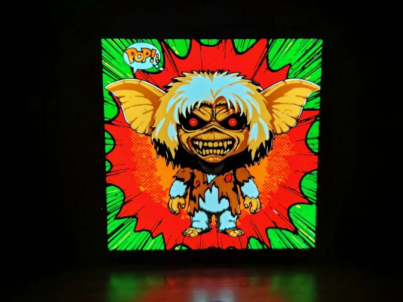 caja luz eddie iron maiden gizmo  gremlins funko 
