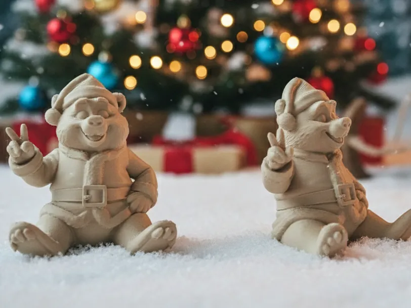 Ours de Noël victorieux
