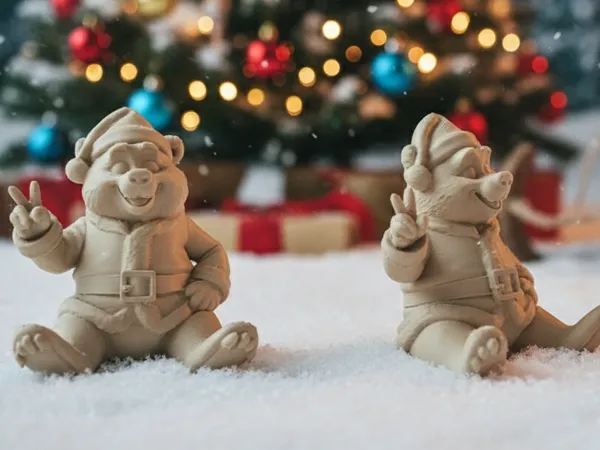 Ours de Noël victorieux