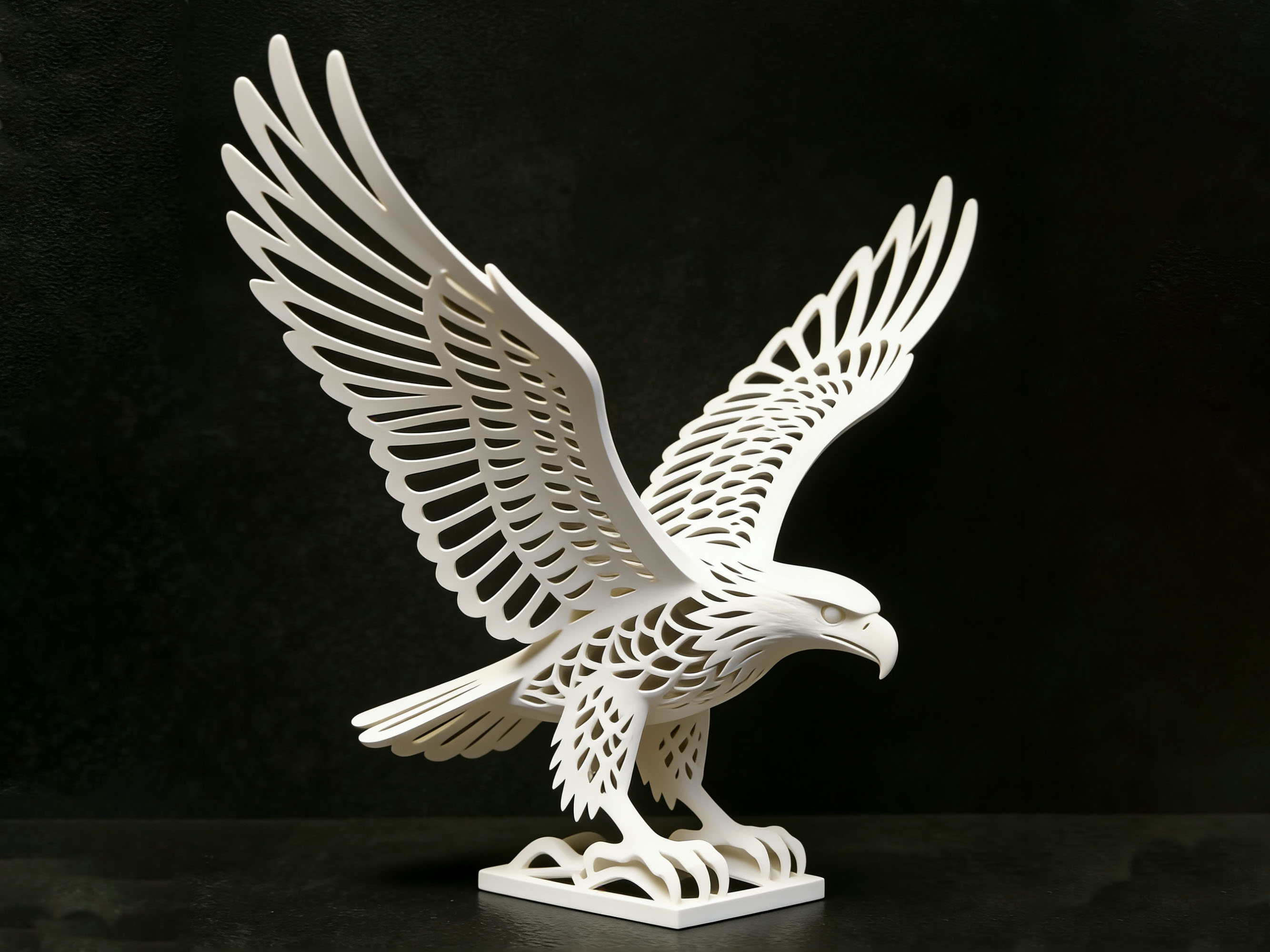 Miniatura 2 do modelo 3D 老鹰大展宏图-镂空风格