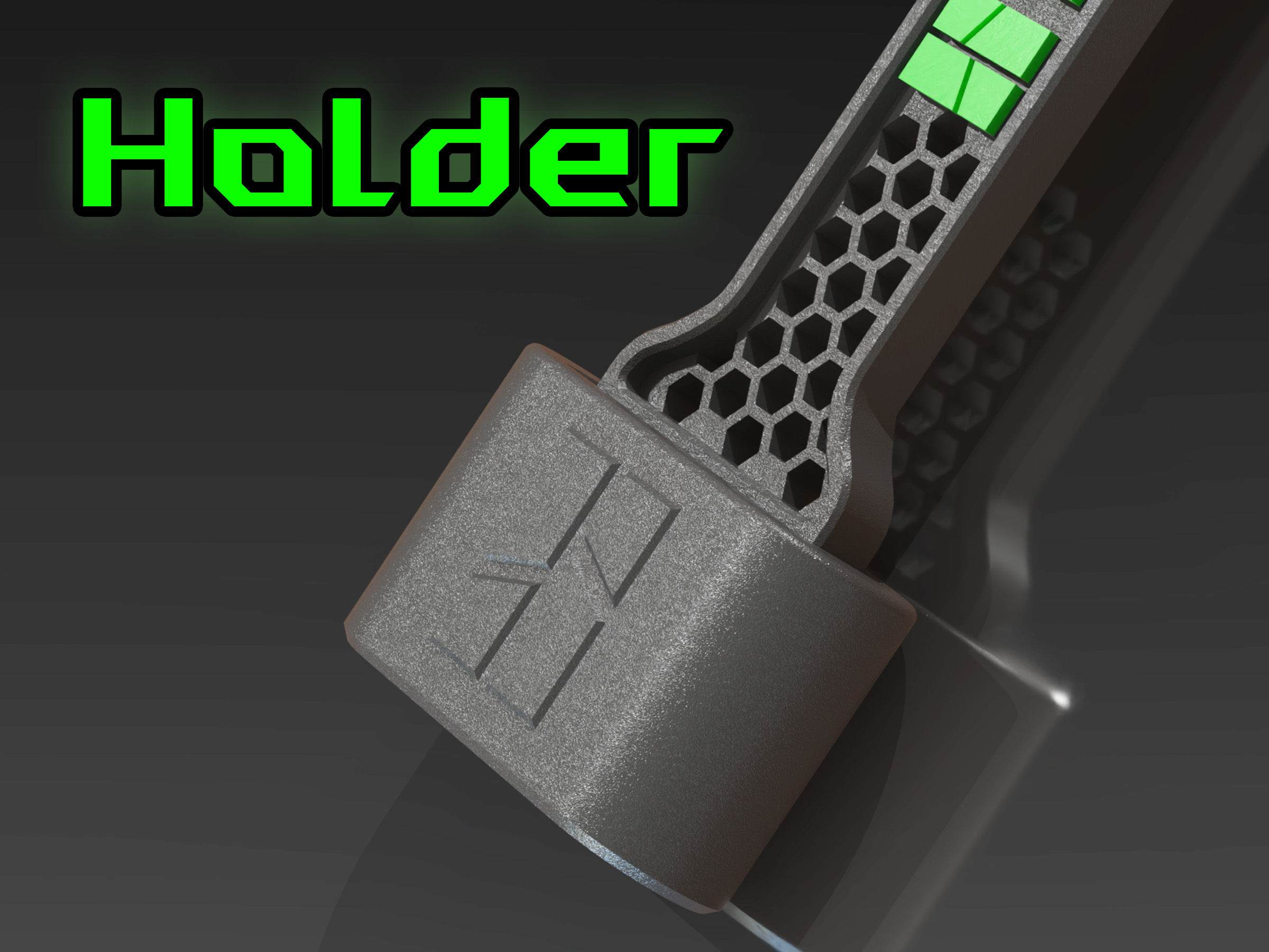 Miniatura 4 do modelo 3D Bambu scraper handle V2
