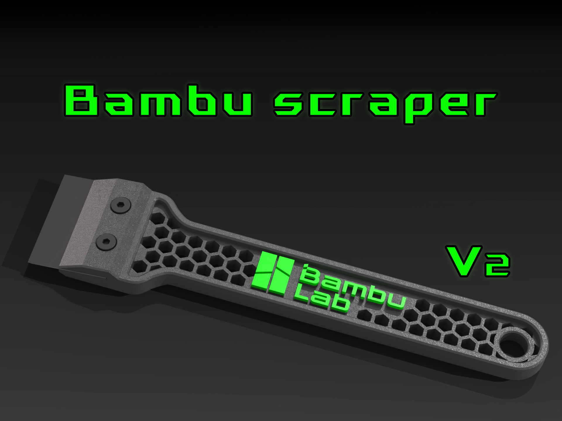 Miniatura 1 do modelo 3D Bambu scraper handle V2