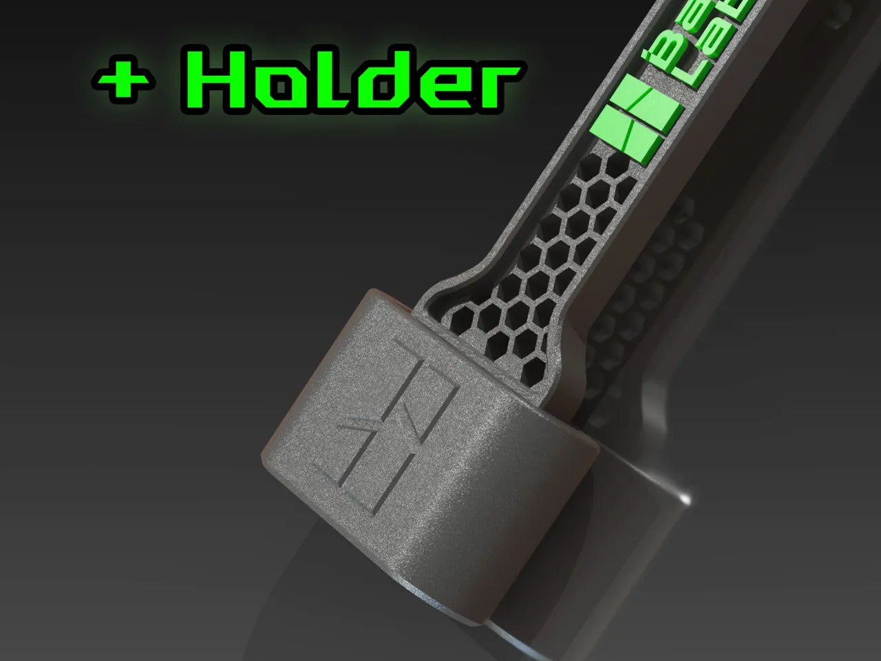 Bambu scraper handle V2 view 3