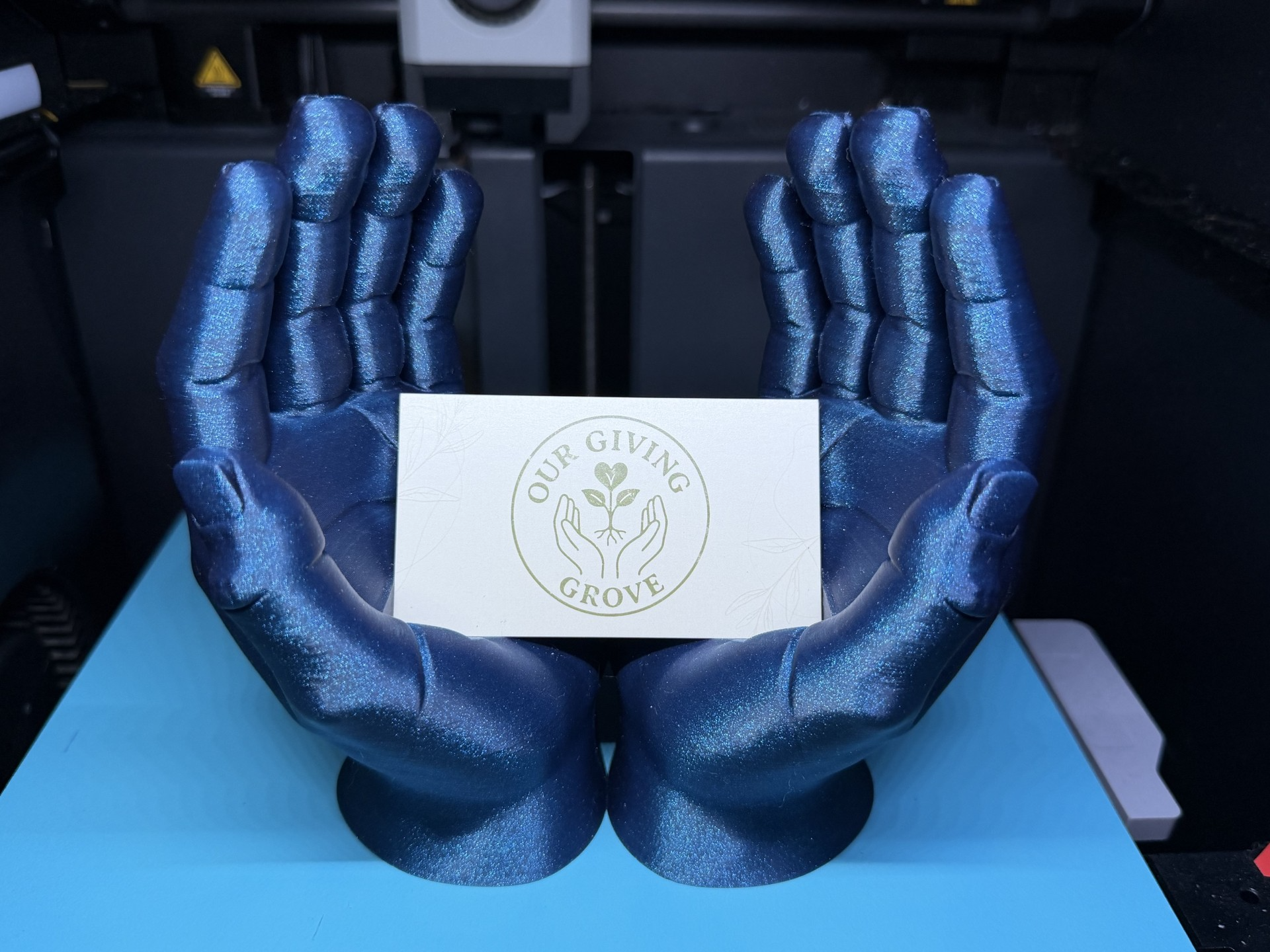 Helping Hands Business Card Holder