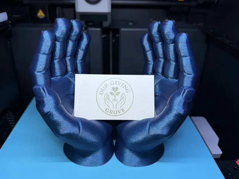 Helping Hands Business Card Holder