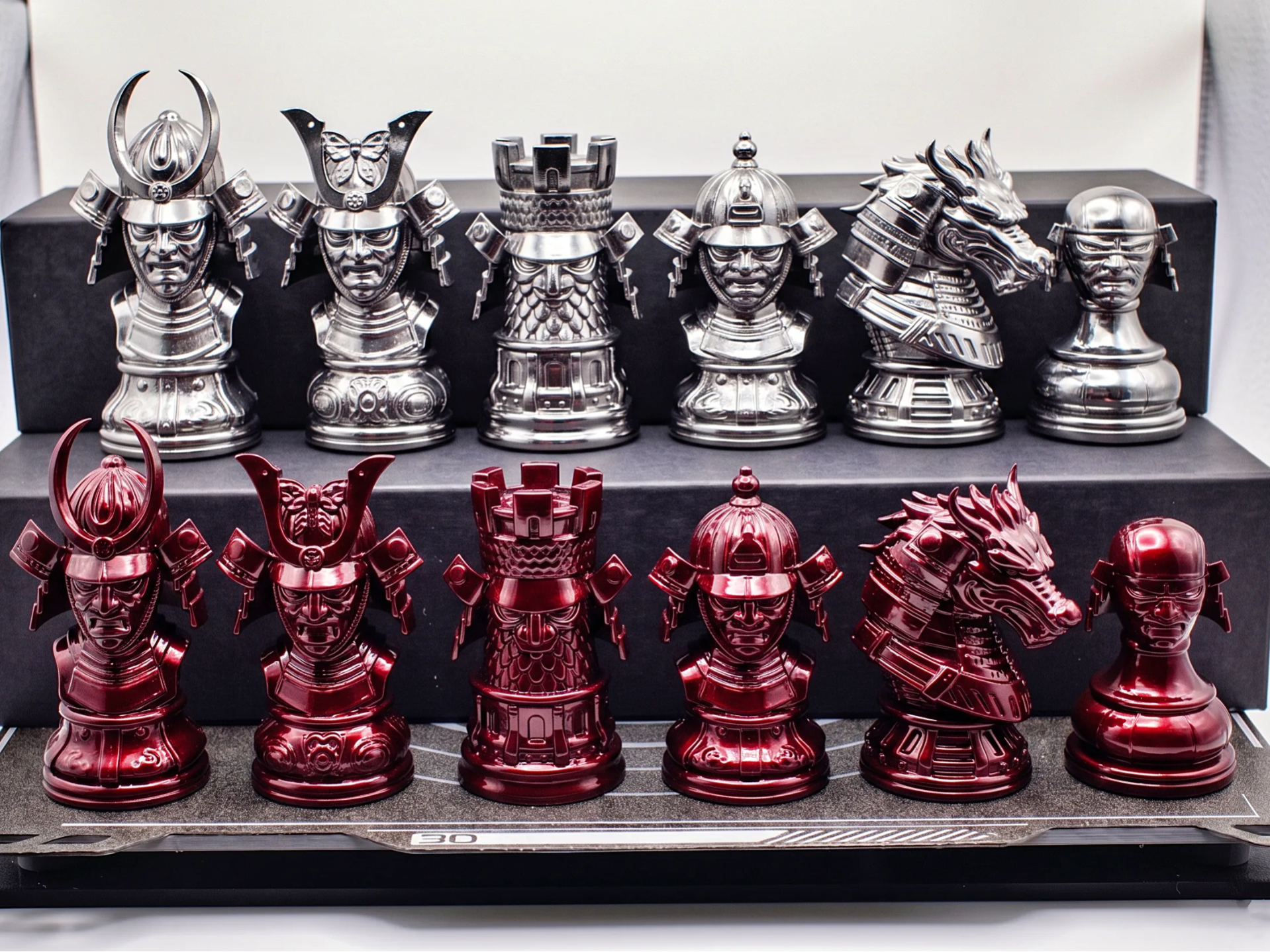 Samurai Warrior Oni Chess Set|Feudal Japan Pieces