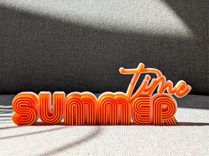 Summer time 3D Schriftzug Deko Aufsteller