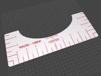Shorter Youth Crew Neck sublimation guide