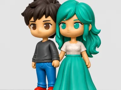 Chibi Couple - Stardew Valley Inspired