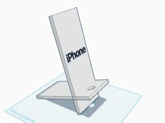 Phone stand with cable suport