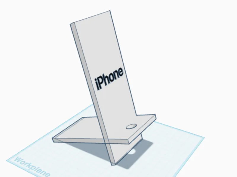 Phone stand with cable suport
