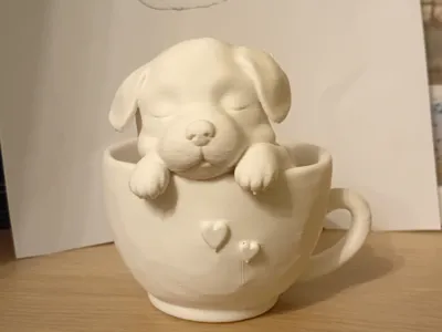 Dog in a tea cup