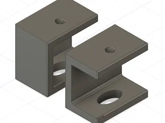 Under-Desk Power Bar Mounting Parts