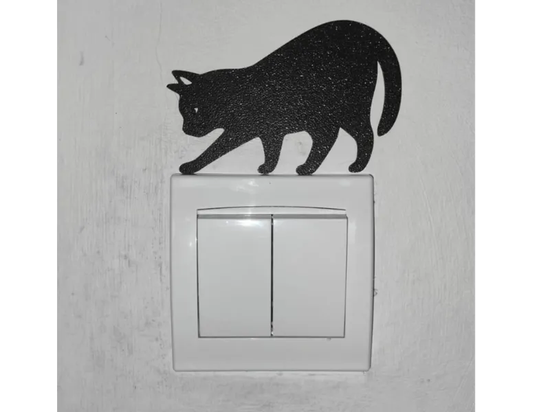 Cat light switch decor