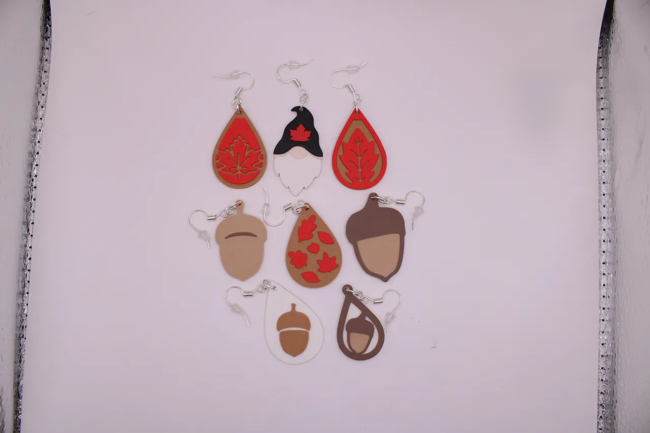 Halloween Earrings pt 19 - Fall view 2