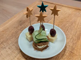 Food - Zahnstocher für Weihnachten - Stern