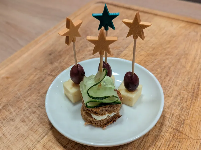 Food - Zahnstocher für Weihnachten - Stern