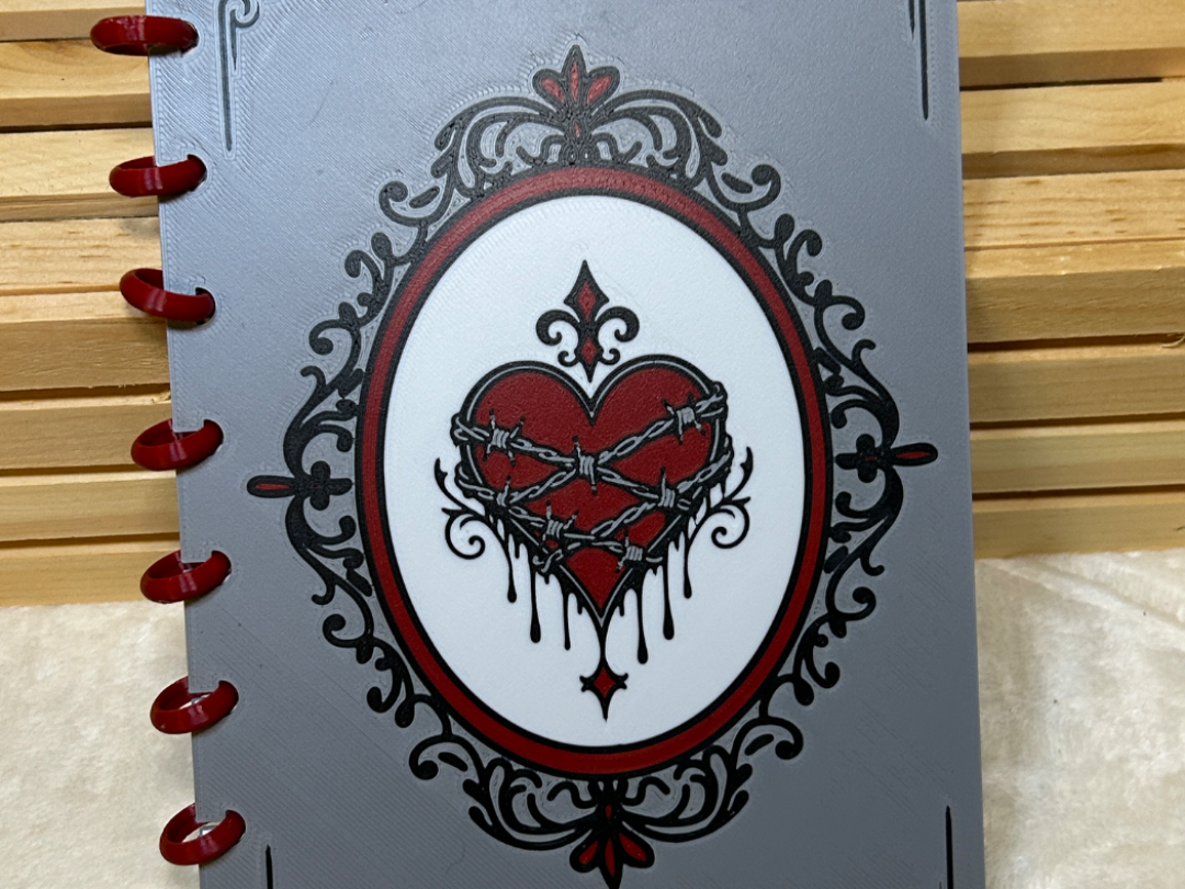 A5 Barbed Heart Notebook Cover - 1