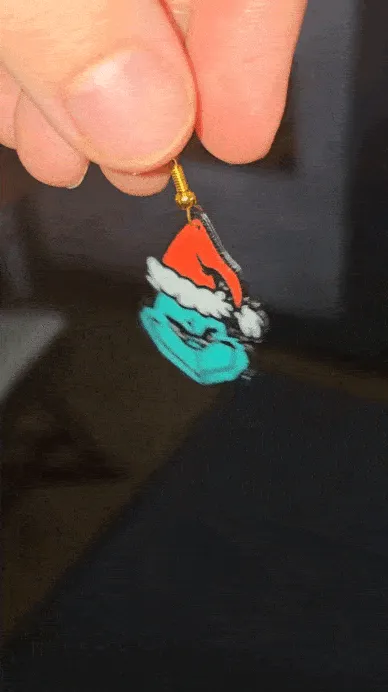 The Grinch Earrings, adornments (double side)