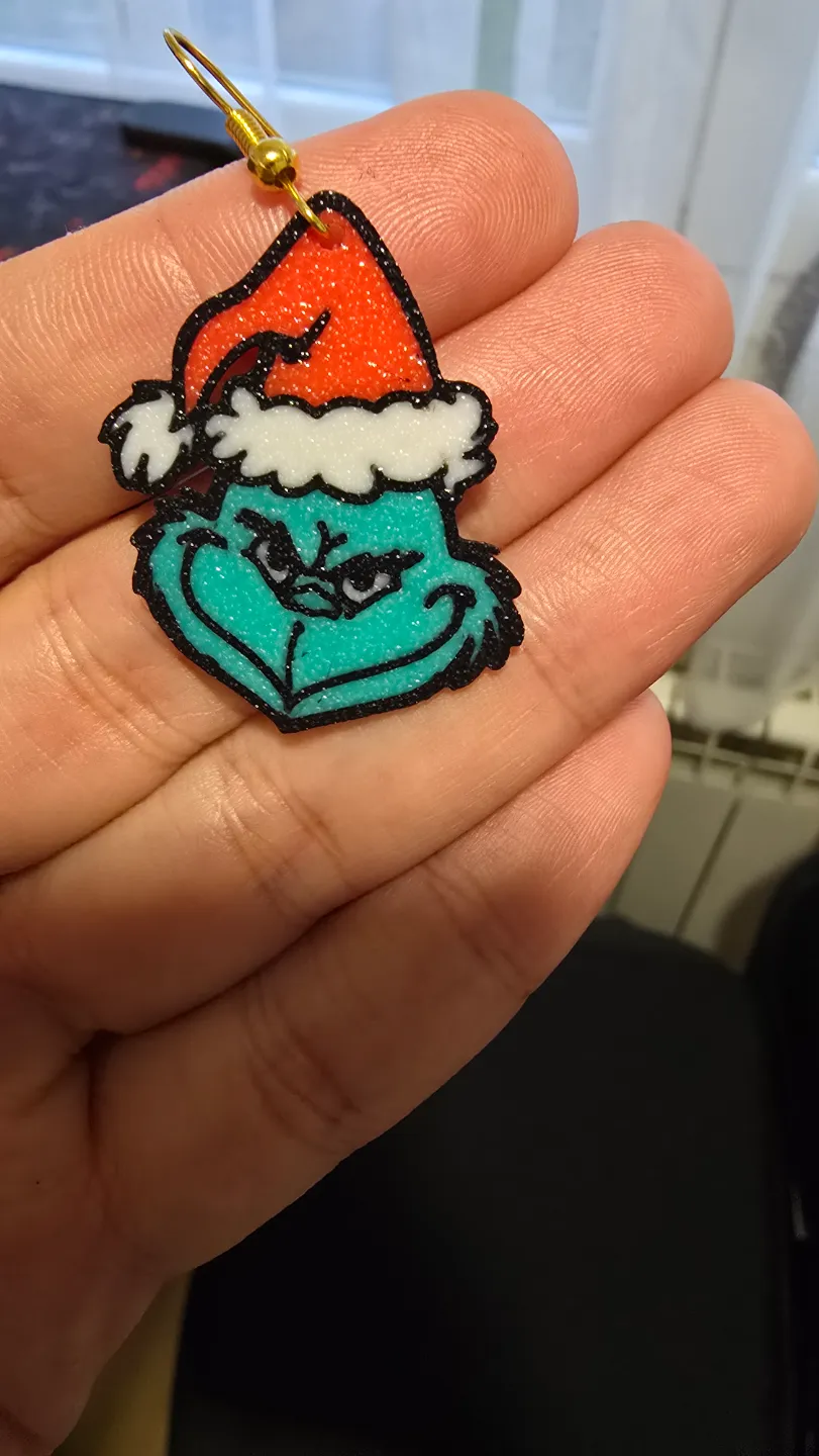 The Grinch Earrings, adornments (double side) view 4
