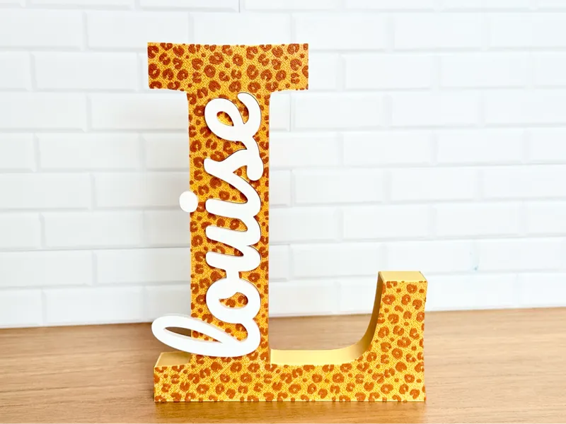 Louise - Animal Print Big Letter Name