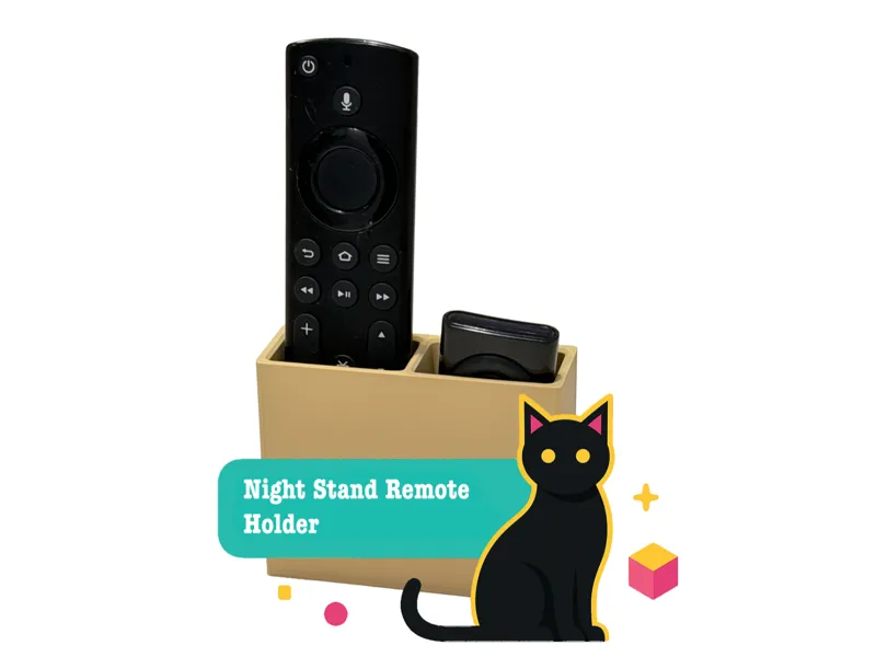 Nightstand Remote Holder (Fire TV + Fan Remote)