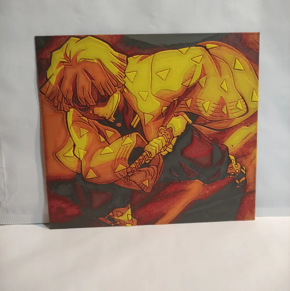 zenitsu-sleeping-demon-slayer-hueforge-and-ams-by-botaz19-makerworld
