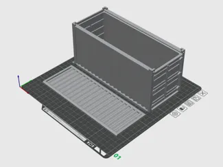 180g Shipping container -213.64mm x 90.71 x 103.84
